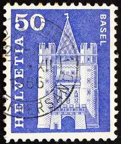 邮资邮票瑞士斯帕伦门巴塞尔协议瑞士