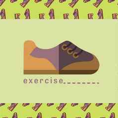 向量图像鞋阅读锻炼