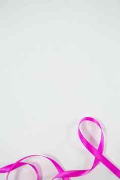 直接视图乳房癌症意识粉红色的丝带