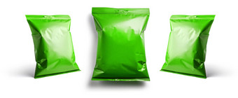 绿色包装模板设计角白色背景