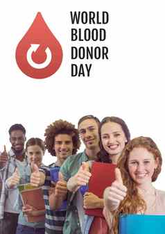 集团人世界血捐赠一天血捐赠图形