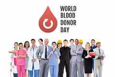 集团人世界血捐赠一天血捐赠图形