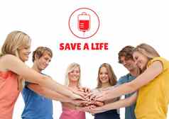 集团人血捐赠概念