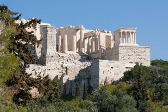古老的废墟卫城雅典希腊