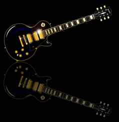 黑色的美电吉他