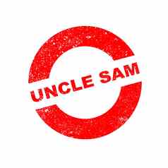 橡胶墨水邮票叔叔山 姆