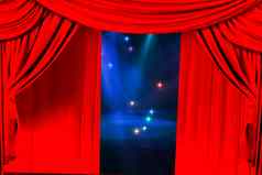剧院窗帘照明阶段插图短
