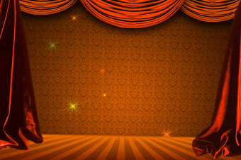 剧院窗帘照明阶段插图短