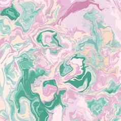 粉红色的绿松石漩涡大理石纹理背景