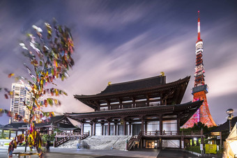 日本灯笼使手工制作的washi大米纸安排形状乳白色的照明石头步骤zojoji寺庙东京塔晚上七夕7月