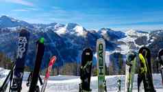 滑雪板雪滑雪跑道雪山