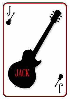 黑色的固体吉他杰克