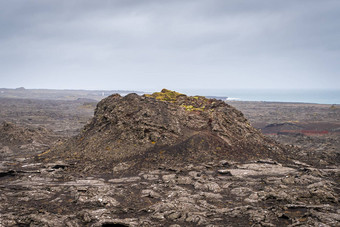 桥大陆冰岛火山岩石推向上打破小火山