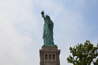 雕像自由具有里程碑<strong>意义</strong>的火炬天空