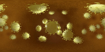 呈现显微镜病毒细菌关闭equirectangular图像医疗全景背景