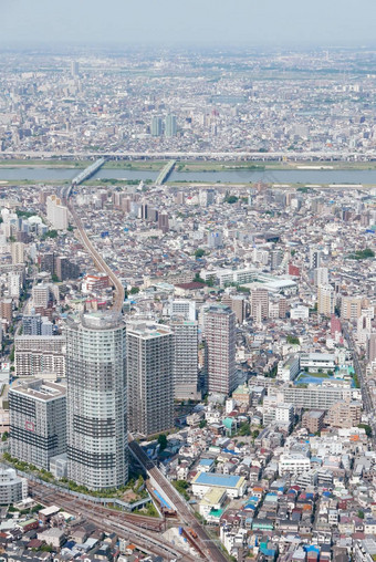 日本东<strong>京城</strong>市景观建筑路空中视图