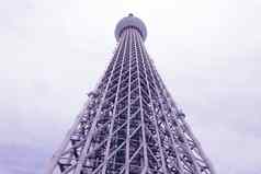 日本东京晴空塔塔建筑天空
