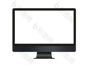 孤立的黑色的专业电脑白色blackground