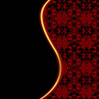 奢侈品挂毯卡红色的饰品黑色的背景