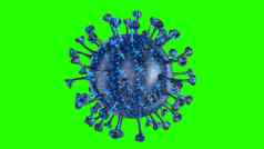 显微镜病毒细胞流感大流行细菌致病源医疗健康风险绿色屏幕