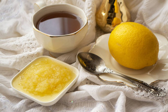 茶柠檬健康的生活风格