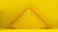 黄色的模拟赢家讲台上菱形形状