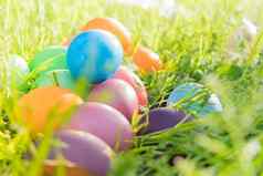 复活节蛋快乐色彩斑斓的复活节周日亨特假期decoratio