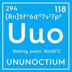 乌努克特高贵的气体化学元素mendeleev的周期