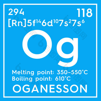 oganesson高<strong>贵</strong>的<strong>气</strong>体化学元素mendeleev的周期