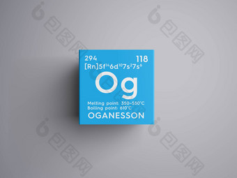 oganesson高贵的气体化学元素mendeleev的周期