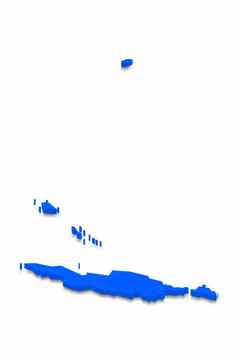 地图安圭拉岛等角的角度来看插图