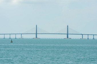 主要跨度待电缆<strong>槟城</strong>桥马来西亚蓝色的天气