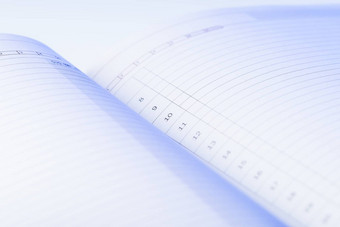 清晰的页面未标明日期的日记蓝色的光瀑布编号行每天规划师列表