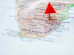 世界地图焦点共和国南非洲rsa帽
