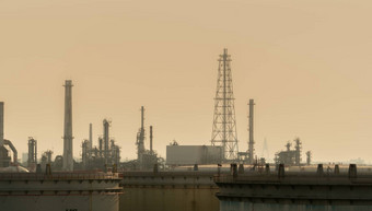 空气污染石油石油炼油厂植物坏空气质量