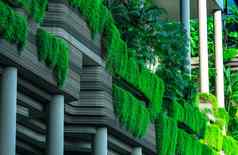 生态友好的建筑垂直花园现代城市绿色