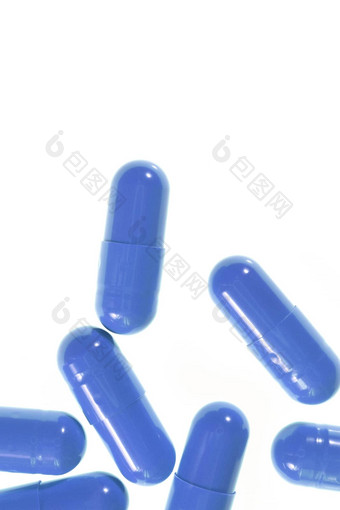 蓝色的孤立的药片纹理医疗平板电脑背景宏特写镜头