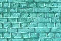 绿松石砖墙纹理混凝土块墙背景
