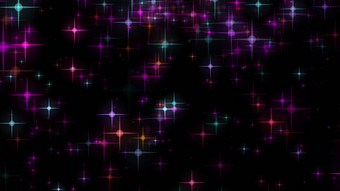 数字背景色彩斑斓的闪烁的星星电脑生成的渲染