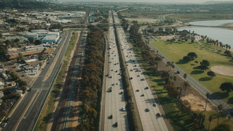 空中飞行高速<strong>公路</strong>加州高速<strong>公路</strong>空中视图