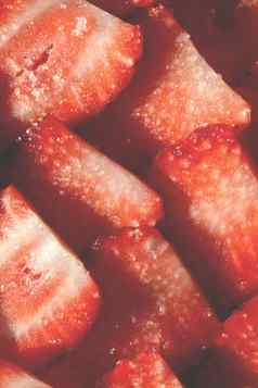 草莓片糖填充背景草莓糖纹理维生素浆果背景