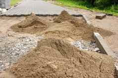 建设路铺平道路瓷砖