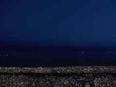 星星黑色的海阿德勒小镇布满星星的晚上天空索契俄罗斯