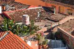 殖民小镇城市景观特立尼达拉岛古巴联合国教科文组织世界遗产网站问候还活着菲德尔瓷砖屋顶