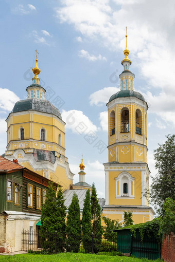教堂以利亚先知中世纪的正统的教堂谢尔普霍夫莫斯科地区俄罗斯