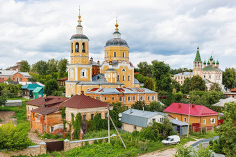 教堂以利亚先知中世纪的正统的教堂谢尔普霍夫莫斯科地区俄罗斯