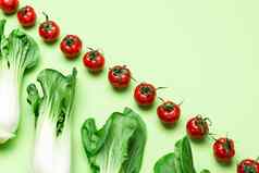 蔬菜模式绿色背景卷心菜abd西红柿平