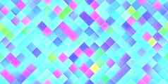 蓝色的粉红色的柔和的音调无缝的明亮的广场背景色彩斑斓的马赛克网格灯纹理美丽的现代几何图形设计