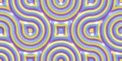 黄色的淡紫色紫罗兰色的无缝的truchet耕作背景几何马赛克连接纹理瓷砖圈迷宫背景