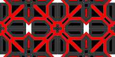 红色的黑色的无缝的电子行模式未来主义的几何背景激光技术设计纹理